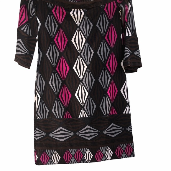 DVF size 0 vintage silk retro print shift dress - Picture 4 of 11